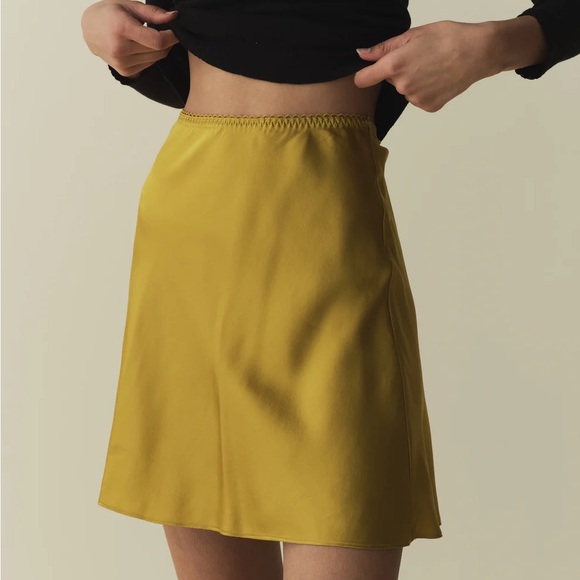 NWT DOÊN Giulietta Silk Skirt in Palmetto - Picture 2 of 9